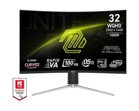 Монітор MSI 31.5" MAG 325CQRF-QD-E2 2xHDMI, DP, USB-C, 2xUSB, VA, 2560x1440, 180Hz, 0.5ms, sRGB 141%, CURVED, AdaptiveSync, HAS (9S6-3DC14H-093) [112612]