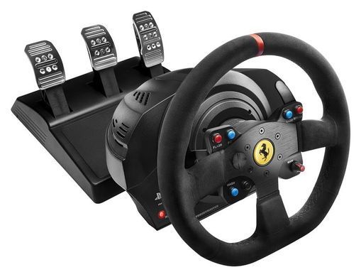 Кермо і педалі Thrustmaster T300 Ferrari Integral RW Alcantara edition, Офіційна ліцензія Ferrari та Sony, PC/PS3/PS4/PS5 (4160652) [106046]