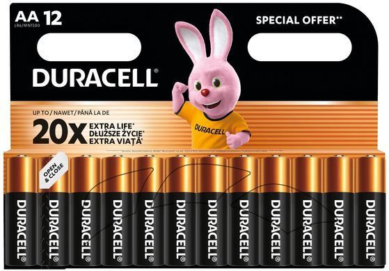 Лужні батарейки Duracell AA, 12 шт. (5014478/5014447/5016914/5016916) [203681]