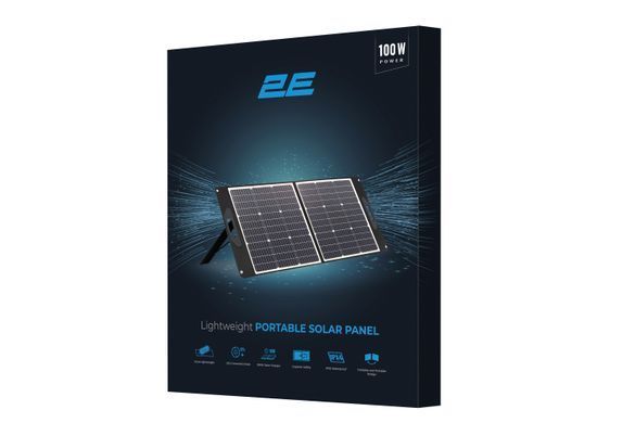 Легка портативна сонячна панель 2E 100 Вт, 2S, 3M Anderson, QC3.0, 24 Вт+Type-C 45 Вт (2E-PSPLW100) [105996]