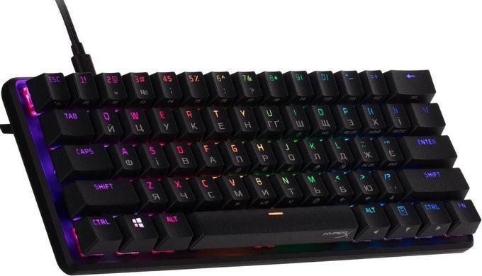 Клавіатура HyperX Alloy Origins 60 Red RGB Black (4P5N4AA) [611639]