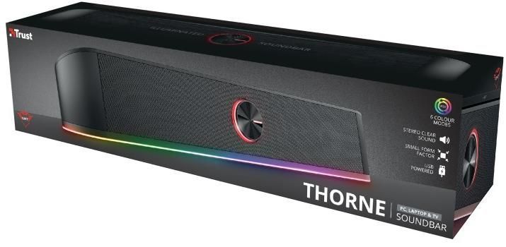 Акустична система Trust GXT 619 Thorne Саундбар, USB/AUX, RGB, чорний (24007_TRUST) [113282]