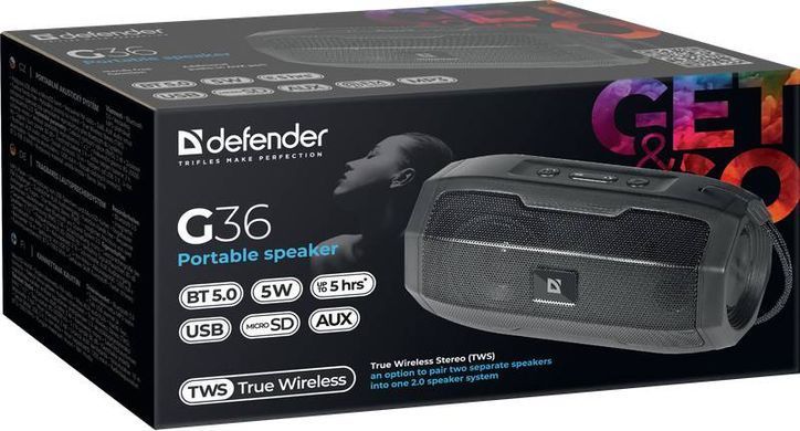 Акустична система 1.0 Defender G36 5W, bluetooth, FM/USB/TF/AUX (65036) [405133]