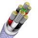 Кабель Baseus Flash Series Ⅱ One-for-three Fast Charging Data Cable USB to M+L+C 66W 1.2m Purple (CASS040005) [802626], фото 4
