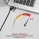 Кабель Promate PentaPower USB + USB Type-C - Lightning + micro USB + USB Type-C (M/M), 3 A, 60 W, 1.2 м, Black (pentapower.black) [604312], фото 3