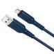 Кабель HOCO X59 USB to Micro 2.4A, 1m, nylon, TPE connectors, Blue (6931474744913) [804384], фото 1