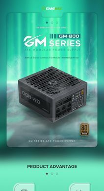 Блок живлення GAMEMAX GM-800 Modular (GM-800 Modular) [303214]