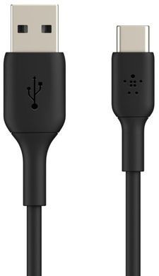 Кабель USB-A > USB-C заряджання/синхронізації Belkin 2м, 15Вт, Type-C, PVC, чорний (CAB001BT2MBK) [112255]