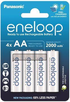 Акумулятор Panasonic Eneloop NI-MH AA 2000 мАг, 4 шт. (BK-3MCDE/4CP) [113429]