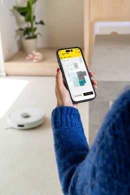 Робот-пилосос karcher RVC 3, h=0.97см, вологе прибирання, конт пил -0.24л, вода -0.28л, автон. робота до 130хв, Bluetooth, білий (1.269-110.0) [113826]