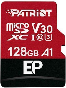 Карта пам'яті microSDXC (UHS-1 U3) Patriot EP Series 128Gb class 10 V30 (R-100MB/s, W-80MB/s) (adapter SD) (PEF128GEP31MCX) [802841]