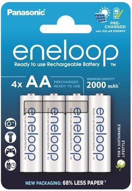 Акумулятор Panasonic Eneloop NI-MH AA 2000 мАг, 4 шт. (BK-3MCDE/4CP) [113429]
