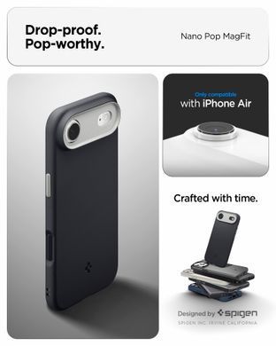 Чохол Spigen для iPhone 17 Air, Nano Pop MagFit, Black Sesame (ACS10301) [112272]