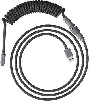 Кабель заряджання/синхронізації HyperX USB-A > USB-C, спіральний, 1.37м, сірий (6J678AA) [110417]