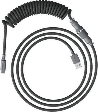 Кабель заряджання/синхронізації HyperX USB-A > USB-C, спіральний, 1.37м, сірий (6J678AA) [110417]