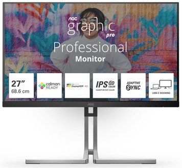 Монiтор 27" AOC Black (Q27U3CV) [204270]
