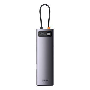 USB-хаб Baseus Metal Gleam Series 12-in-1 Multifunctional Type-C HUB Docking Station Gray (WKWG020213) [802766]