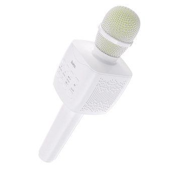 Портативна колонка-мікрофон HOCO BK5 Cantando karaoke microphone, 5W, White (6931474742292) [806326]