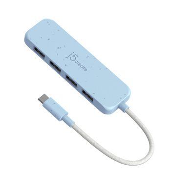 USB-хаб J5create 4 USB-A Cyan (JCH341EC-N) [618222]