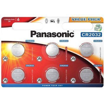 Батарейка Panasonic Lithium Power CR 2032 BL 6шт (CR-2032EL/6BP) [617362]