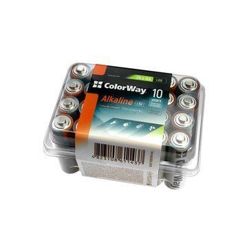 Батарейка ColorWay Alkaline Power AA/LR06 Plactic Box 24шт (CW-BALR06-24PB) [620699]