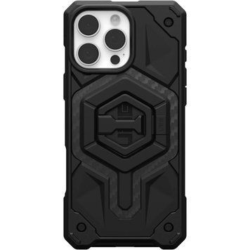 Чохол-накладка+магнітне кільце-тримач Urban Armor Gear Monarch Pro Magsafe для Apple iPhone 16 Pro Max Carbon Fiber/Black Stand (1144571BV01) [616749]