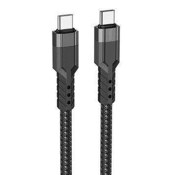 Кабель HOCO U110 Type-C to Type-C 60W charging data cable Black (6931474770622) [802510]
