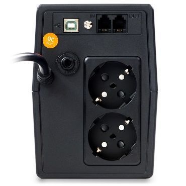 Джерело безперебійного живлення NJOY Horus Plus 800 (PWUP-LI080H1-AZ01B) Lin.int., AVR, 2 x евро, USB, LCD, пластик (Horus Plus 800 USB) [611473]