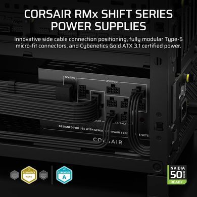 Блок живлення Corsair RM850x Shift ATX 3.1 850W (CP-9020299-EU) [618036]