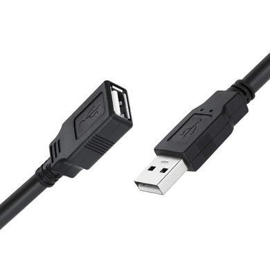 Кабель ColorWay USB - USB V 2.0 (M/F), 1.8 м, Black (CW-CBUF076-BK) [613619]