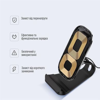 Бездротовий зарядний пристрій ColorWay Wireless Stand 15W Black (CW-CHW31Q-BK) [603093]