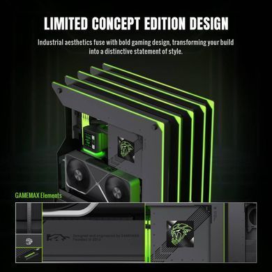Корпус для комп'ютера ATX W/O PSU BLADE CONCEPT GAMEMAX (9101-0000R0195) [503640]
