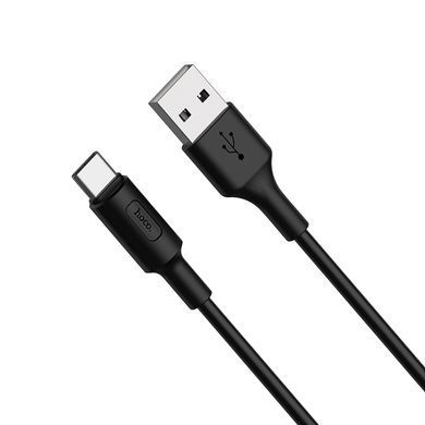 Кабель HOCO X25 USB to Type-C 2A, 1m, PVC, PVC connectors, Black (6957531080145) [805469]