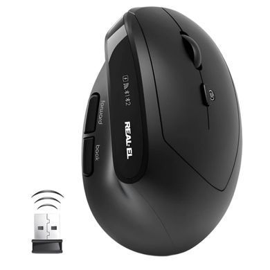 Миша бездротова REAL-EL RM-490W Black (EL123200058) [615562]