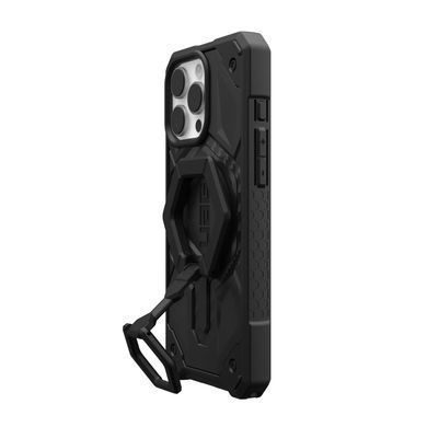 Чохол-накладка+магнітне кільце-тримач Urban Armor Gear Monarch Pro Magsafe для Apple iPhone 16 Pro Max Carbon Fiber/Black Stand (1144571BV01) [616749]