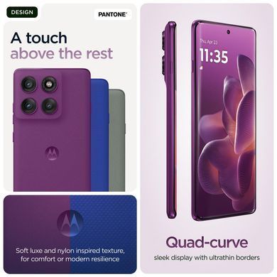 Мобільний телефон MOTO EDGE 60 PRO 8/256 Sparkling Grape  MOTOROLA (PB7X0089RS) [503359]