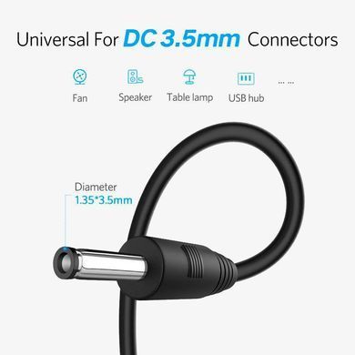 Кабель USB 2.0 to DC 3.5*1.35MM Чорний, US277 UGREEN (10376) [404065]