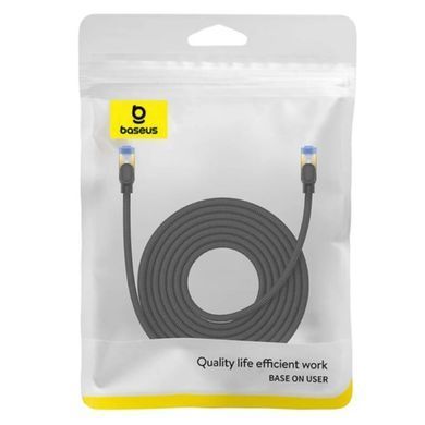Мережевий кабель Baseus High Speed CAT7 10Gigabit Ethernet Cable (Braided Cable)10m Cluster Black (B0013320B111-07) [803592]