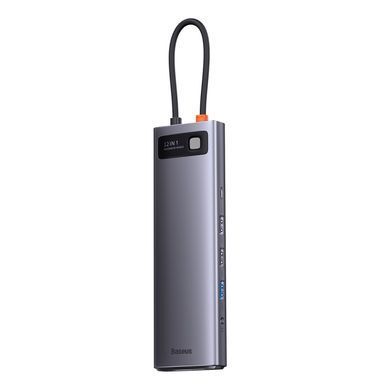 USB-хаб Baseus Metal Gleam Series 12-in-1 Multifunctional Type-C HUB Docking Station Gray (WKWG020213) [802766]