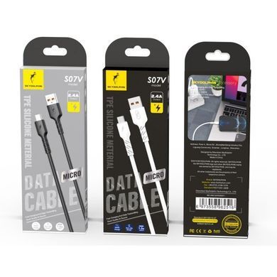 Кабель SkyDolphin S07V TPE High Elastic Line USB - micro USB (M/M), 1 м, White (SDUSB-000597) [604206]