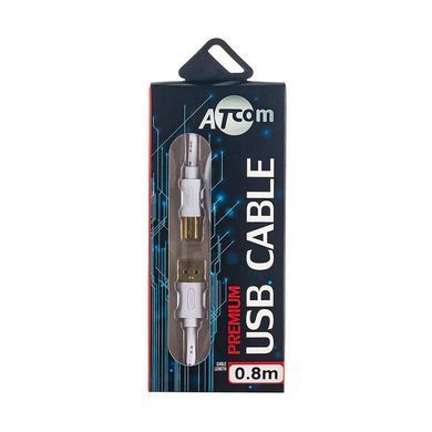 Кабель Atcom USB - USB Type-B V 2.0 (M/M), 0.8 м, білий (14370) [603631]
