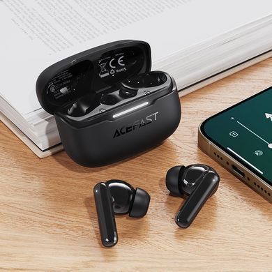 Навушники TWS Acefast W5 hybrid noise reduction black (6974316285373) [404460]