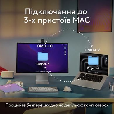 Клавіатура бездротова Logitech MX Keys Mini for Mac Minimalist Wireless Illuminated Space Gray (920-012652) [608484]