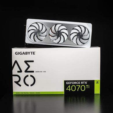 Відеокарта GIGABYTE GeForce RTX 4070 Ti 12GB GDDR6X AERO OC (GV-N407TAERO_OCV2-12GD)