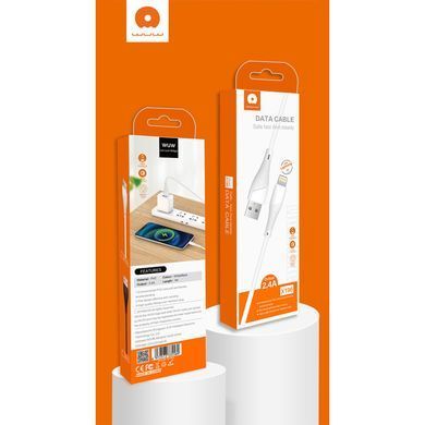 Кабель WUW-X196 USB Lightning 2,4А white (6972573335596) [805233]
