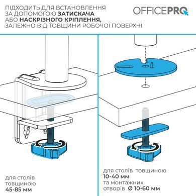 Кронштейн OfficePro 17-32" Black (VESA100х100) (MA722B) [620620]