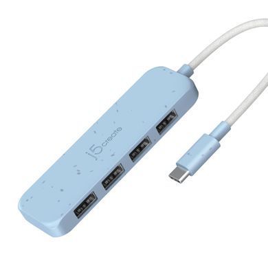 USB-хаб J5create 4 USB-A Cyan (JCH341EC-N) [618222]