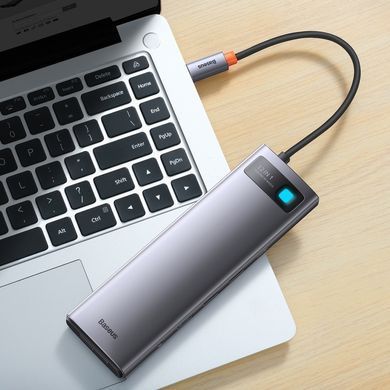 USB-хаб Baseus Metal Gleam Series 12-in-1 Multifunctional Type-C HUB Docking Station Gray (WKWG020213) [802766]