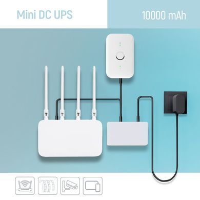 Джерело безперебійного живлення для роутерів/комутаторів ColorWay 10000mAh 21W DC 5V/9V/12V/24V (CW-PB100LI3WT) [610855]