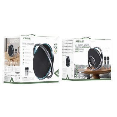 Портативна колонка ACEFAST K5 Max portable wireless speaker, 220W, IPX4, Black (6974316285670) [806367]